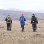 Surveyors on upland blanket bog at Corraun, Co. Mayo, photo by Jenni Roche